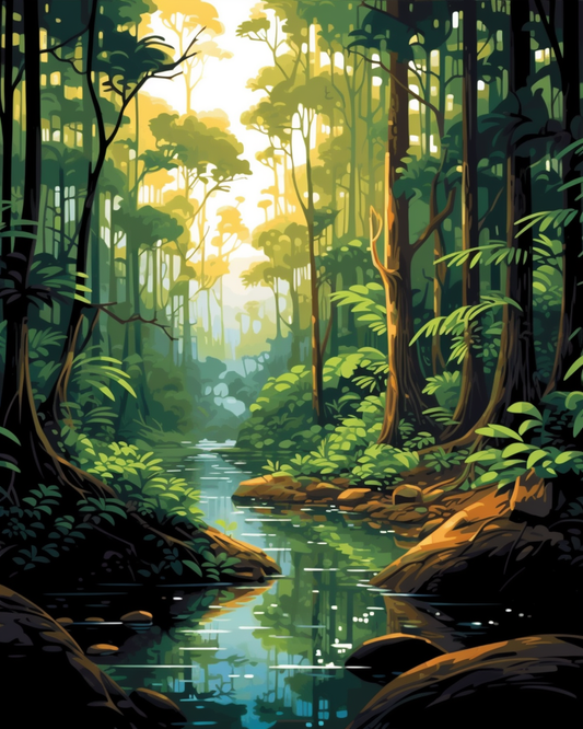 The Daintree Rainforest Australia (Paint by Numbers)