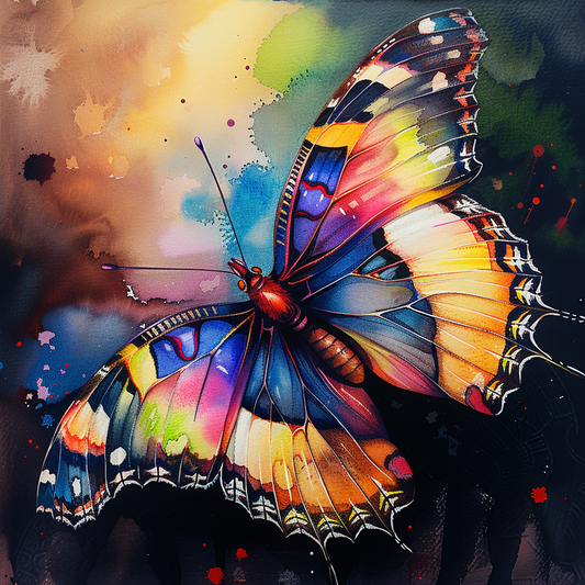 Vibrant Butterflies III (Paint by Numbers)