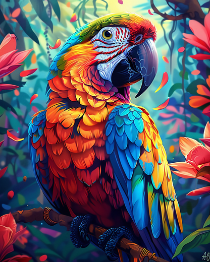 Vibrant Macaw III (Paint by Numbers)