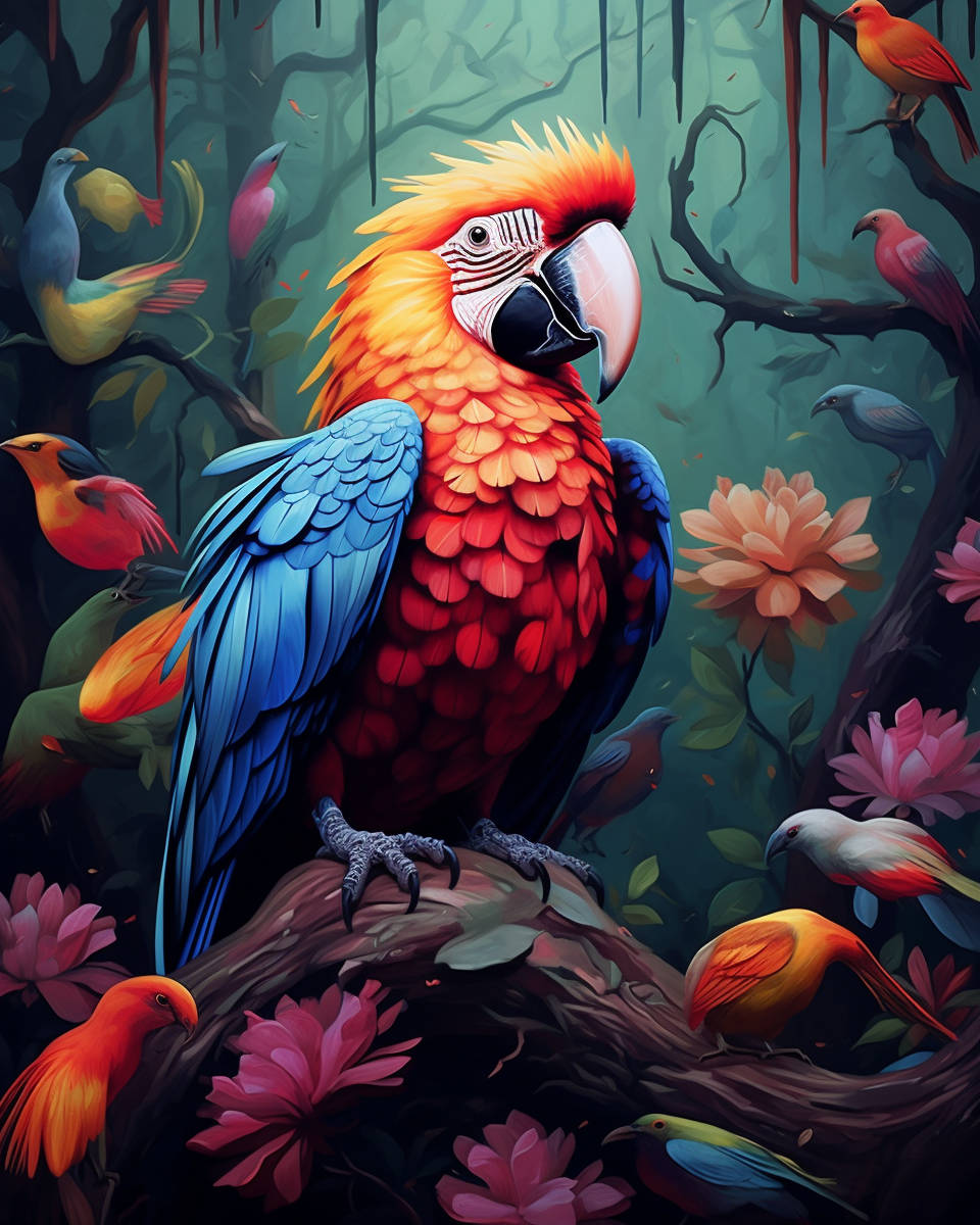 Vibrant Macaw I (Paint by Numbers)