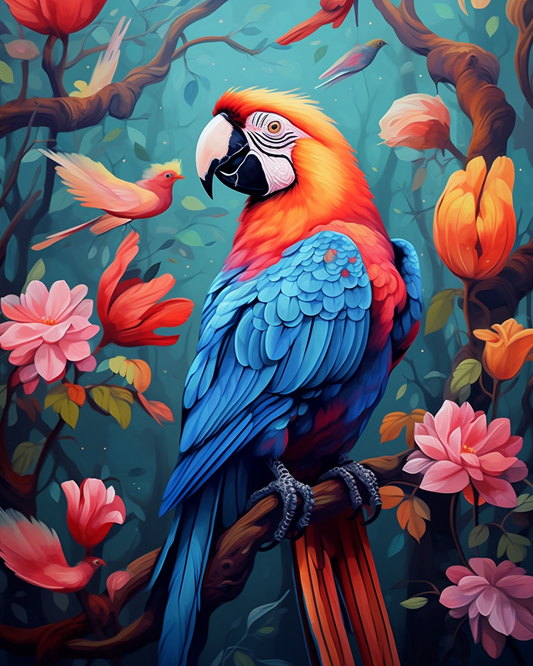 Vibrant Macaw V (Paint by Numbers)