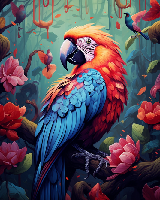 Vibrant Macaw (Paint by Numbers)